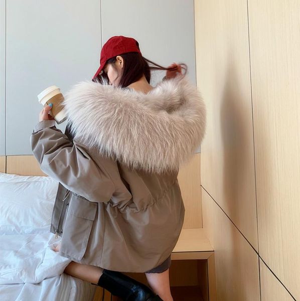 women's fur & faux oftbuy 2021 parka winter jacket women natural big raccoon collar hood liner real coat loose thick warm, Black
women's fur & faux oftbuy 2021 parka winter jacket women natural big raccoon collar hood liner real coat loose thick warm, Black