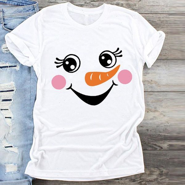 women snowman face cartoon fashion holiday merry christmas print clothes graphic female tshirts t shirt ladies tee t shirt, White
women snowman face cartoon fashion holiday merry christmas print clothes graphic female tshirts t shirt ladies tee t shirt, White