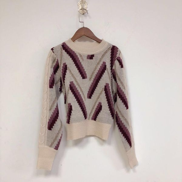 glenny contrast color striped knitted sweater round neck long sleeves wool blend pullovers new lj201114, White;black
glenny contrast color striped knitted sweater round neck long sleeves wool blend pullovers new lj201114, White;black