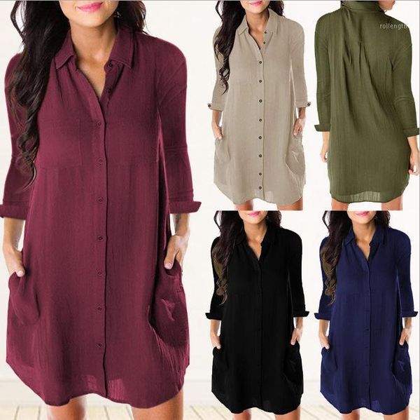large size mid-length women blouses 2020 spring solid color pocket loose casual long-sleeved lapel ladies shirt1, White
large size mid-length women blouses 2020 spring solid color pocket loose casual long-sleeved lapel ladies shirt1, White