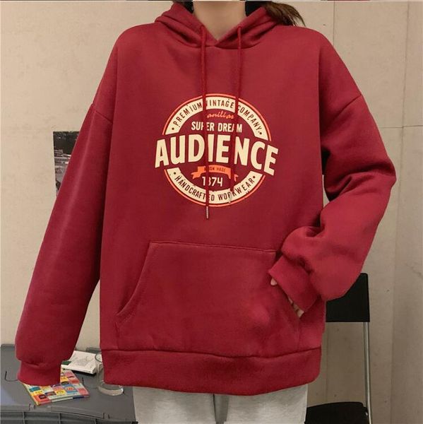 2021 sweater women loose japanese vintage hooded long-sleeved all-match plus velvet student jacket women's hoodies & sweatshirts, Black
2021 sweater women loose japanese vintage hooded long-sleeved all-match plus velvet student jacket women's hoodies & sweatshirts, Black