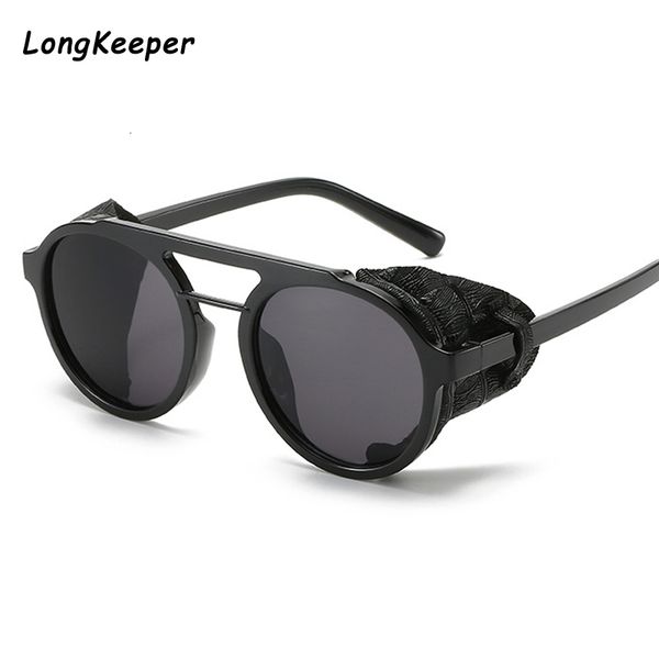 black friday steampunk sunglasses brand design round shades men women vintage punk sun glasses uv400 twin-beams eyewear oculos de sol, White;black 
black friday steampunk sunglasses brand design round shades men women vintage punk sun glasses uv400 twin-beams eyewear oculos de sol, White;black