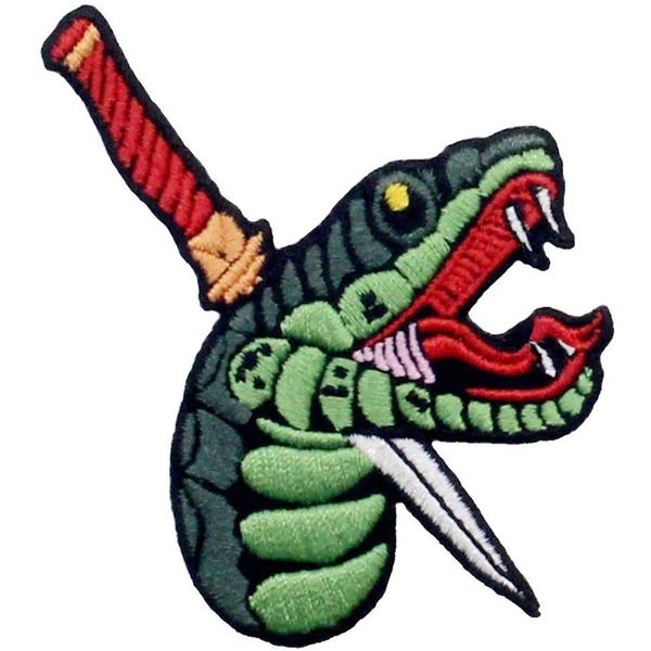 snake with dagger sewing notions embroidery patch iron on sew on badge for jackets clothes jeans custom patches, Black
snake with dagger sewing notions embroidery patch iron on sew on badge for jackets clothes jeans custom patches, Black