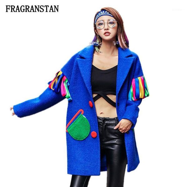 women autumn winter thick warm blue woolen coat fashion tassel pockets parkas female new plus size personality wool jacket jq4931, Black
women autumn winter thick warm blue woolen coat fashion tassel pockets parkas female new plus size personality wool jacket jq4931, Black