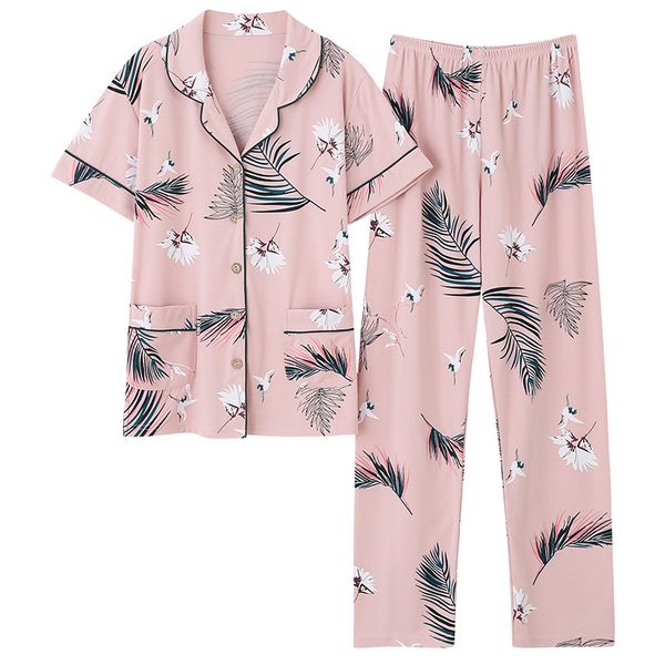 big yards -4xl female pajamas sets cotton nightwear summer short sleeve pyjamas animal cardigan sleepwear women pijamas mujer y200708, Black;red
big yards -4xl female pajamas sets cotton nightwear summer short sleeve pyjamas animal cardigan sleepwear women pijamas mujer y200708, Black;red