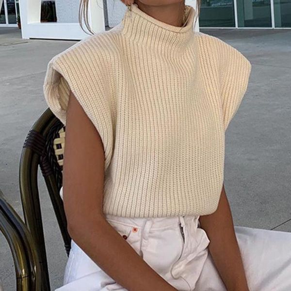 lasperal sleeveless winter autumn fashion casual turtleneck knitted women sweater vest basic jumper shoulder pads female, Black;white
lasperal sleeveless winter autumn fashion casual turtleneck knitted women sweater vest basic jumper shoulder pads female, Black;white