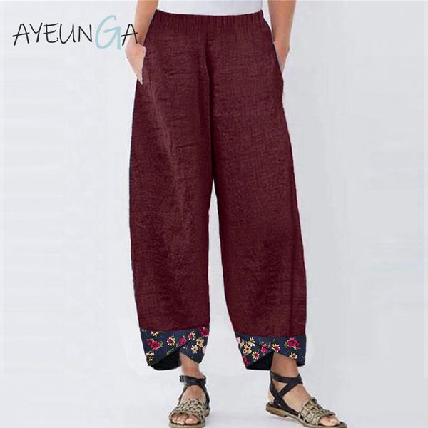 5xl women high waist pants casual floral wide leg vintage loose oversize pockets elastic waist autunm spring joggers women 201031, Black;white
5xl women high waist pants casual floral wide leg vintage loose oversize pockets elastic waist autunm spring joggers women 201031, Black;white