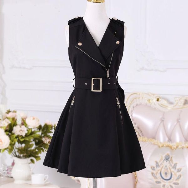 women dresses 2020 spring and autumn new women's black zipper slim british temperament dress student dresses clothing1, Black;gray
women dresses 2020 spring and autumn new women's black zipper slim british temperament dress student dresses clothing1, Black;gray