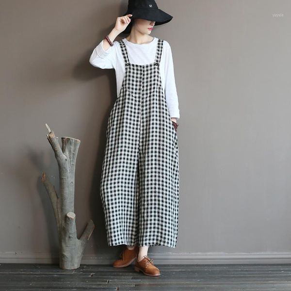 women linen plaid jumpsuits ladies loose casual overalls plus size rompers femlae vintage flax pants jumpsuits trousers retro1, Black;white
women linen plaid jumpsuits ladies loose casual overalls plus size rompers femlae vintage flax pants jumpsuits trousers retro1, Black;white