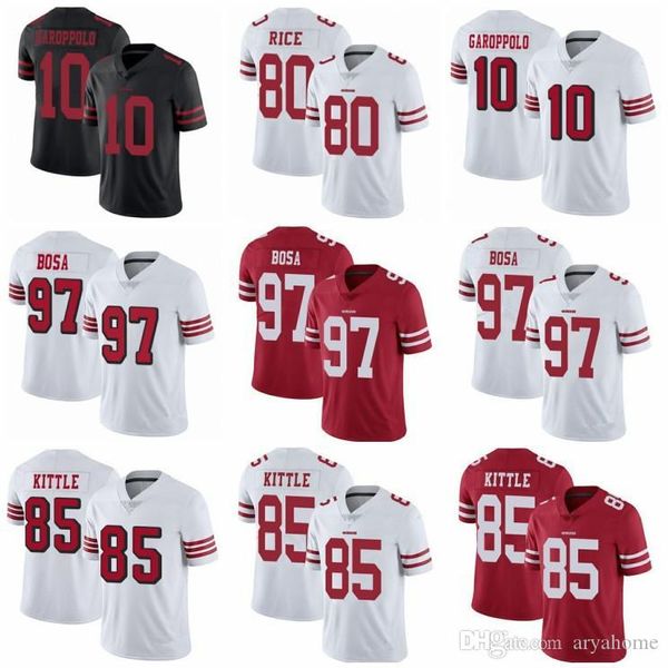 san francisco 49ers mens women youth 85 george kittle 97 nick bosa 80 jerry rice 10 jimmy garoppolo football jerseys, Black;red
san francisco 49ers mens women youth 85 george kittle 97 nick bosa 80 jerry rice 10 jimmy garoppolo football jerseys, Black;red
