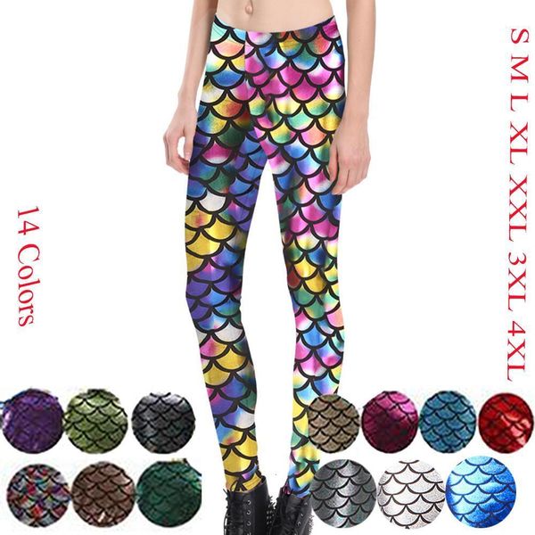women fishscale leggings 14 colors punk cosply mermaid fitness workout leggins pants elastic full length, Black
women fishscale leggings 14 colors punk cosply mermaid fitness workout leggins pants elastic full length, Black