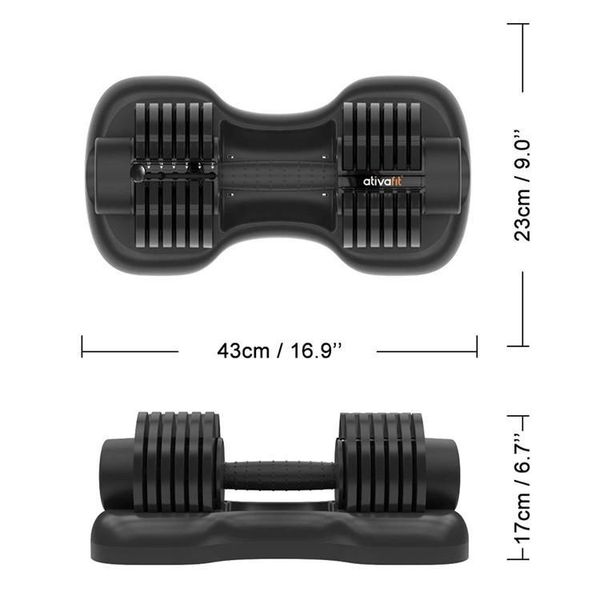 us stock 20kg adjustable dumbbell fitness workouts dumbbells weights build your muscles sports fitness supplies equipment w38420602