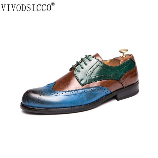 vivodsicco big size 38-47 men oxfords leather shoes british blue shoes handmade breathble formal dress men flats lace-up bullock, Black
vivodsicco big size 38-47 men oxfords leather shoes british blue shoes handmade breathble formal dress men flats lace-up bullock, Black