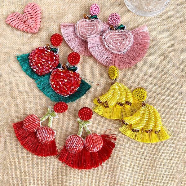 bohemian red beads tassel earrings for women big cute fruit fringe drop earrings long dangle wedding jewelry wholesale1, Silver
bohemian red beads tassel earrings for women big cute fruit fringe drop earrings long dangle wedding jewelry wholesale1, Silver