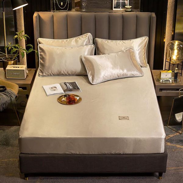 luxury satin bed linen summer ice silk elastic fitted sheet home bedding set mattress protector bedspread bed cover & pillowcase 1012
luxury satin bed linen summer ice silk elastic fitted sheet home bedding set mattress protector bedspread bed cover & pillowcase 1012
