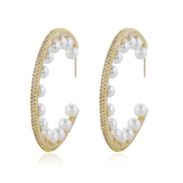 hoop & huggie micro pave cubic zirconia large circle earrings creative pearl gold for women fashion jewelry, Golden;silver
hoop & huggie micro pave cubic zirconia large circle earrings creative pearl gold for women fashion jewelry, Golden;silver