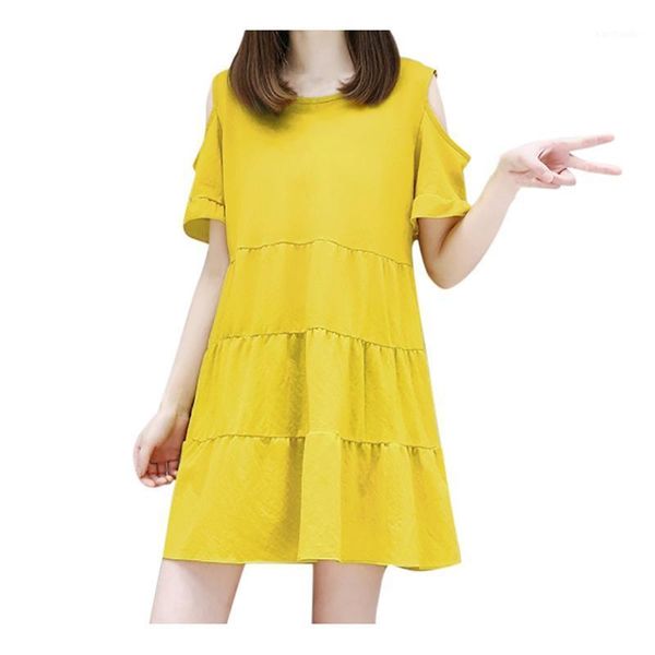fashion women beach dress pure color half sleeve o-neck loose reveal shoulders dress loose comfortable lady vestido #y21
fashion women beach dress pure color half sleeve o-neck loose reveal shoulders dress loose comfortable lady vestido #y21