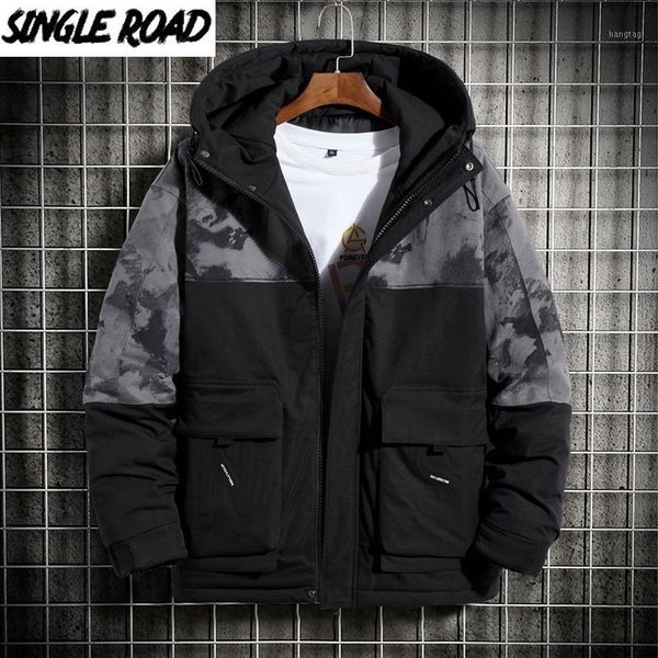 singleroad men's cotton padded jacket 2020 winter cargo coat parka patchwork windproof streetwear male jacket for men style1, Black
singleroad men's cotton padded jacket 2020 winter cargo coat parka patchwork windproof streetwear male jacket for men style1, Black