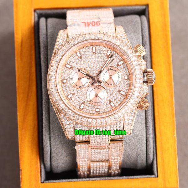 jvs watches 40mm iced out full diamond eta7750 automatic chronograph mens watch pavé diamonds dial rose gold bracelet bracelet oyster buckle, Slivery;brown
jvs watches 40mm iced out full diamond eta7750 automatic chronograph mens watch pavé diamonds dial rose gold bracelet bracelet oyster buckle, Slivery;brown