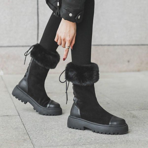 european and american women boots snow boots women's 2020 autumn and winter fashion martin thick warm velvet chimney, Black
european and american women boots snow boots women's 2020 autumn and winter fashion martin thick warm velvet chimney, Black