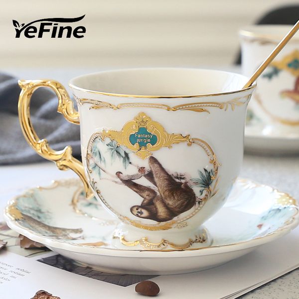 yefine jungle animal gold bone china tea cup saucer british style ceramic coffee cups sets fashion porcelain teacup 1020
yefine jungle animal gold bone china tea cup saucer british style ceramic coffee cups sets fashion porcelain teacup 1020