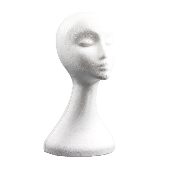 20\" wig head - female foam mannequin wig stand and holder for style, model and display hair, hats and hairpieces, mask - for home, sal, White
20\" wig head - female foam mannequin wig stand and holder for style, model and display hair, hats and hairpieces, mask - for home, sal, White