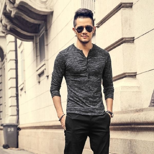 new fashion casual streetwear t-shirts men long sleeve slim fit vintage homens t shirts men's clothing 201202, White;black
new fashion casual streetwear t-shirts men long sleeve slim fit vintage homens t shirts men's clothing 201202, White;black
