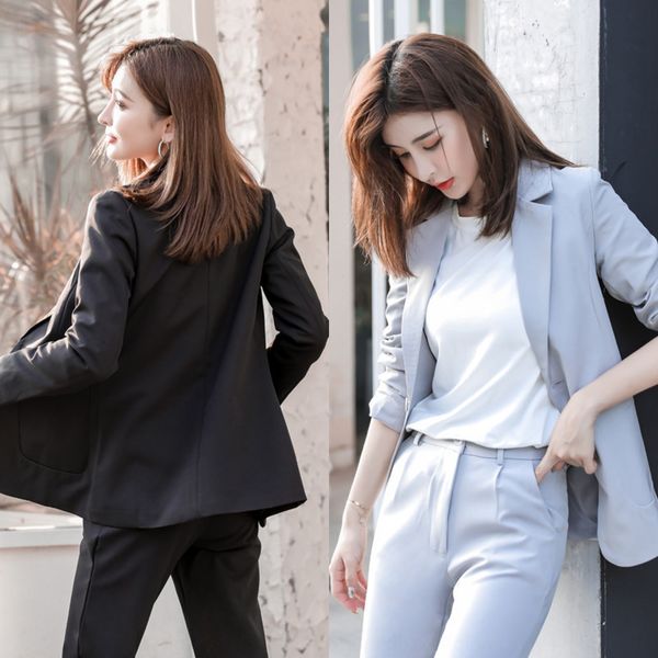 autumn and winter new korean style autumn and winter new suit interview casual slimming nine-point fashion small suit mqlgn, Gray
autumn and winter new korean style autumn and winter new suit interview casual slimming nine-point fashion small suit mqlgn, Gray
