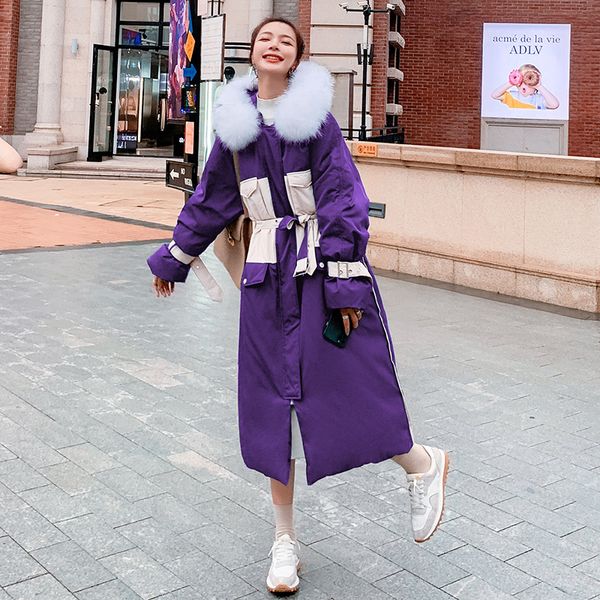 2021 new parker female cotton jacket long winter new korean loose match hood leather collar great work done with women's thick coat ub4, Black
2021 new parker female cotton jacket long winter new korean loose match hood leather collar great work done with women's thick coat ub4, Black