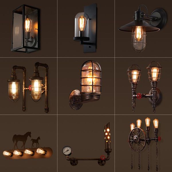 wall lamp loft american retro industrial wind bed aisle wrought iron nostalgic stairs corridor door balcony fixture
wall lamp loft american retro industrial wind bed aisle wrought iron nostalgic stairs corridor door balcony fixture