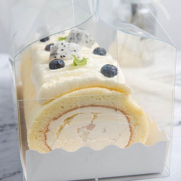 gift wrap transparent cake roll packaging box with handle eco-friendly clear plastic cheese baking swiss lx2094
gift wrap transparent cake roll packaging box with handle eco-friendly clear plastic cheese baking swiss lx2094