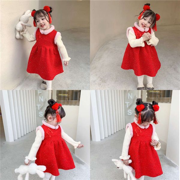 woolen drs autumn and winter girls' 2020 korean new plush thickened little rabbit children's foreign sle vt skirt, Red;yellow
woolen drs autumn and winter girls' 2020 korean new plush thickened little rabbit children's foreign sle vt skirt, Red;yellow