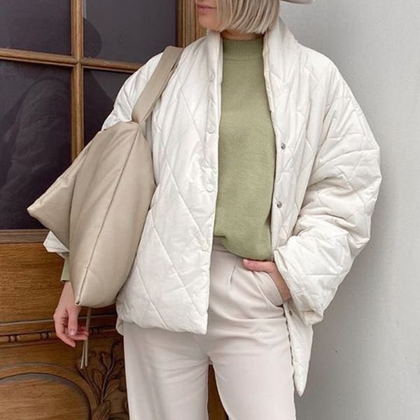 winter white argyle thin women's parka batwing sleeve o-neck single breasted female coats warm solid streetwear casual lady coat 201029, Black
winter white argyle thin women's parka batwing sleeve o-neck single breasted female coats warm solid streetwear casual lady coat 201029, Black