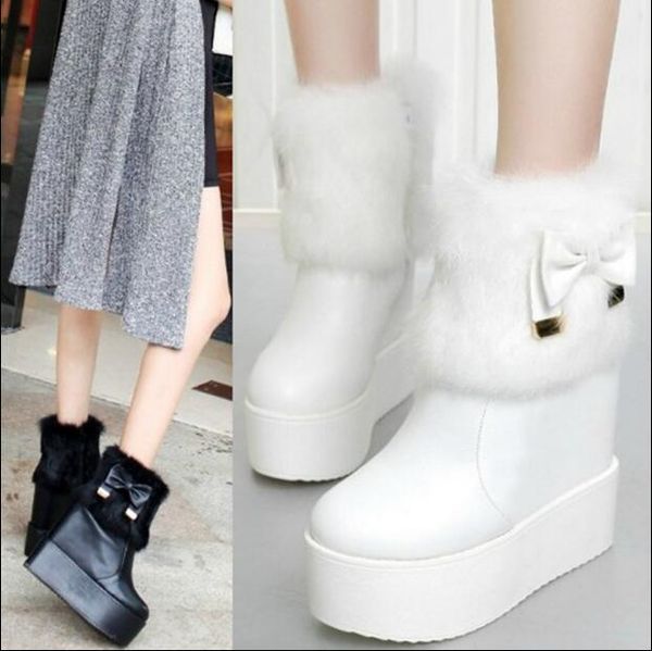 2020 inches wedge two heel thick rabbit skin women's snow boots keep warm vmtl, Black
2020 inches wedge two heel thick rabbit skin women's snow boots keep warm vmtl, Black