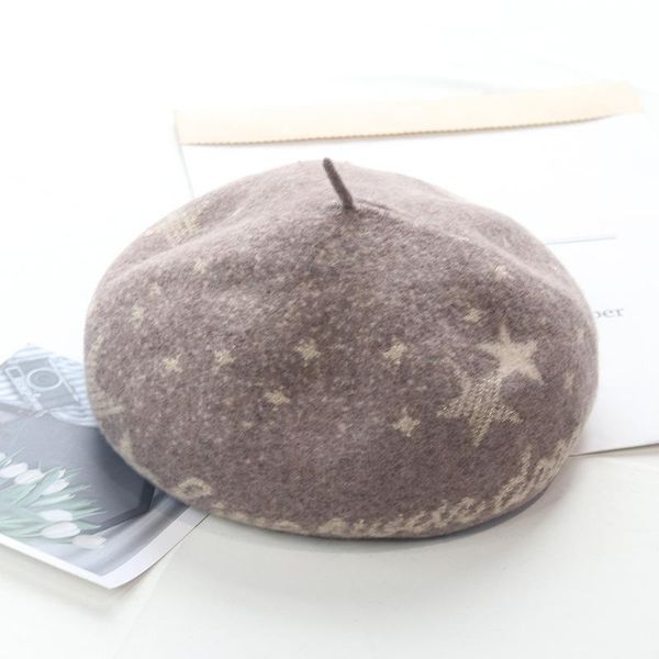 wool beret autumn winter vintage hat jacquard star fashion hat lady casual versatile bud, Blue;gray
wool beret autumn winter vintage hat jacquard star fashion hat lady casual versatile bud, Blue;gray