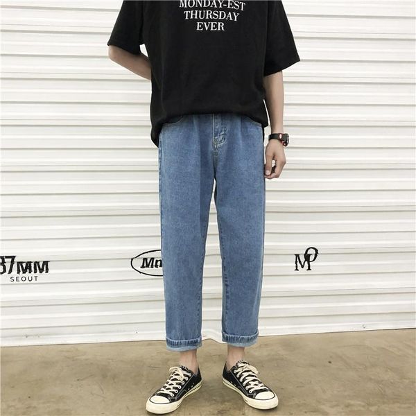 mens solid color jeans korean casual fashion loose harajuku streetwear light-colored straight-leg pants men retro wide-leg pants, Blue
mens solid color jeans korean casual fashion loose harajuku streetwear light-colored straight-leg pants men retro wide-leg pants, Blue