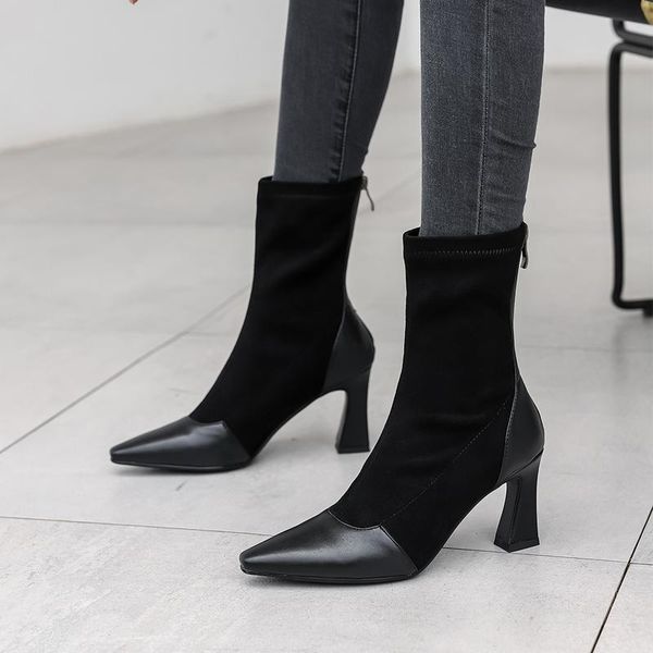 boots women pointed toe ankle boots for women short plush winter shoes botas mujer 35-40, Black
boots women pointed toe ankle boots for women short plush winter shoes botas mujer 35-40, Black