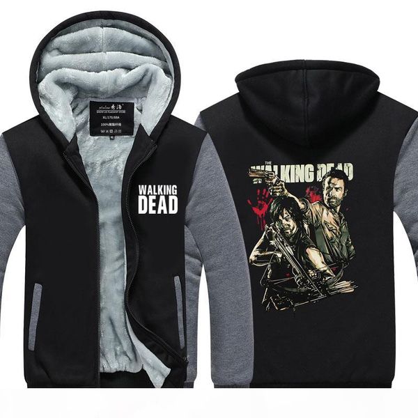 new winter men the walking dead printed sweatshirts hoodies jacket homme thicken zipper man coats plus size, Black
new winter men the walking dead printed sweatshirts hoodies jacket homme thicken zipper man coats plus size, Black