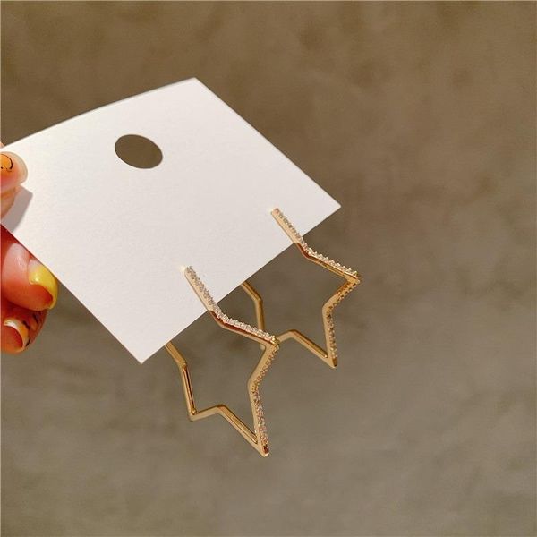 hoop & huggie origin summer romantic rhinestone hollow out star earrings for women minimalist geometrical party accessories, Golden;silver
hoop & huggie origin summer romantic rhinestone hollow out star earrings for women minimalist geometrical party accessories, Golden;silver