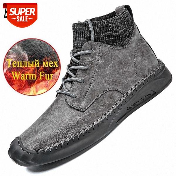 fashion men's snow boots plush warm men's winter boots waterproof leather outdoor tooling men trainers #fr38
fashion men's snow boots plush warm men's winter boots waterproof leather outdoor tooling men trainers #fr38