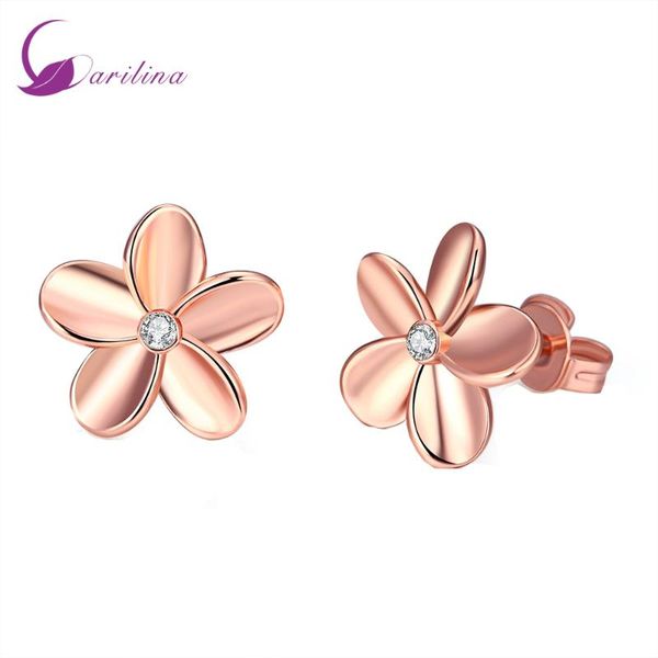 stud party jewelry lab white cubic zirconia rose gold flower earrings for womens fashion e2021, Golden;silver
stud party jewelry lab white cubic zirconia rose gold flower earrings for womens fashion e2021, Golden;silver