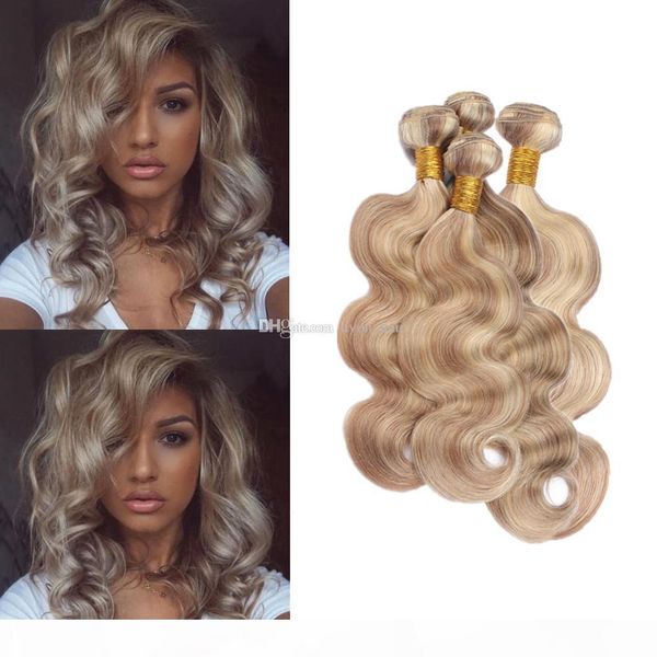 mixed blonde 613 and light brown 8 virgin human hair weaves extensions 4pcs double wefted colored body wave wavy human hair wefts, Black
mixed blonde 613 and light brown 8 virgin human hair weaves extensions 4pcs double wefted colored body wave wavy human hair wefts, Black