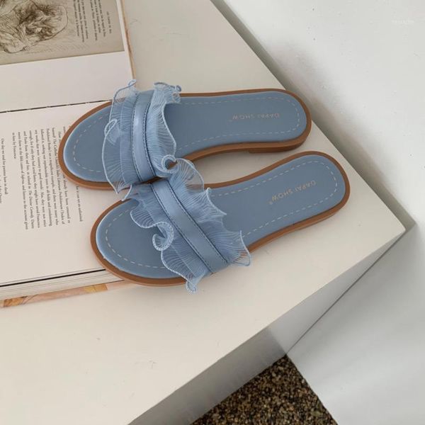 slippers deat 2021 summer fashion riband outside solid poly urethane flounces gauze flat women se5261, Black
slippers deat 2021 summer fashion riband outside solid poly urethane flounces gauze flat women se5261, Black