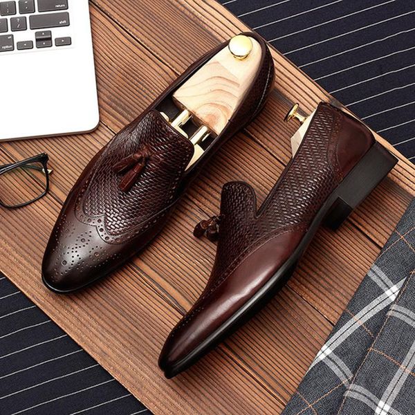 brand mens leather shoes genuine leather oxford shoes for men luxury dress slip on wedding brogues flat driving shoe, Black
brand mens leather shoes genuine leather oxford shoes for men luxury dress slip on wedding brogues flat driving shoe, Black