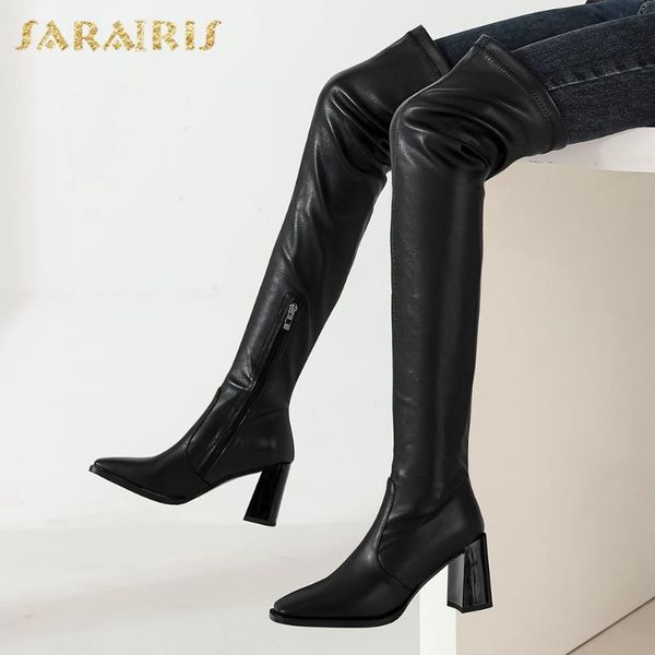 boots sarairis 2021 fashion high heels thigh woman shoes zip up concise trendy cool add fur autumn winter female, Black
boots sarairis 2021 fashion high heels thigh woman shoes zip up concise trendy cool add fur autumn winter female, Black