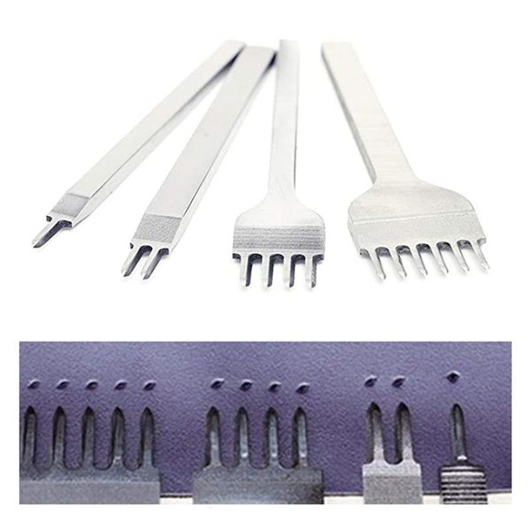 4 pcs 3mm/4mm/5mm spacing punch tool 1/2/4/6 prong for leather hole punches supplies diy leather craft lacing stitching sewing
4 pcs 3mm/4mm/5mm spacing punch tool 1/2/4/6 prong for leather hole punches supplies diy leather craft lacing stitching sewing