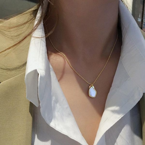 chains ghidbk 2021 trendy stainless steel jewelry bohemia irregular natural grey shell pendant necklaces minimal coin potrait chokers, Silver
chains ghidbk 2021 trendy stainless steel jewelry bohemia irregular natural grey shell pendant necklaces minimal coin potrait chokers, Silver