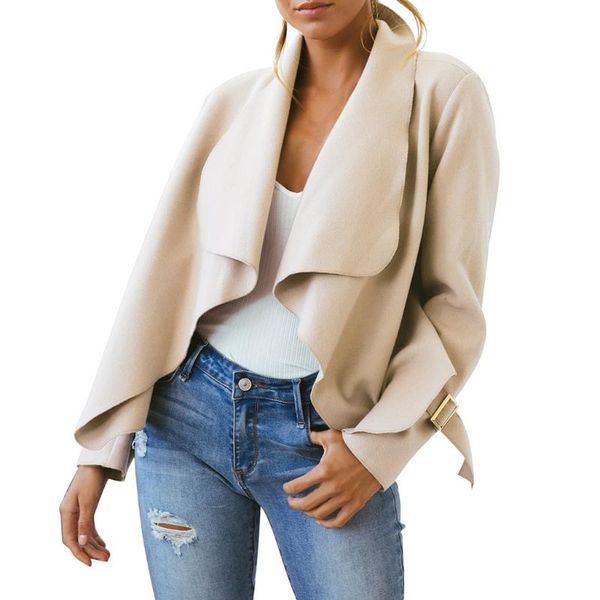 women basic coat casual jacket fashion women plus size solid long sleeve ruffles coat loose cardigan outwear w904, Black;brown 
women basic coat casual jacket fashion women plus size solid long sleeve ruffles coat loose cardigan outwear w904, Black;brown