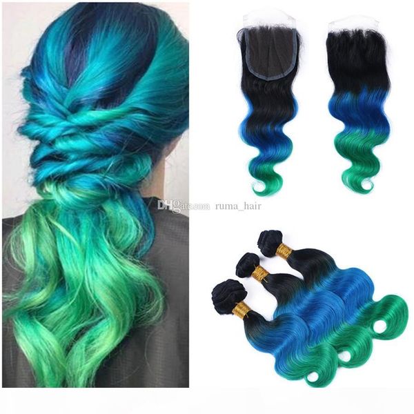 human hair weaves ombre bule three tone blue green color hair ombre body wave virgin brazilian hair bundles with lace closure fast shipping, Black;brown
human hair weaves ombre bule three tone blue green color hair ombre body wave virgin brazilian hair bundles with lace closure fast shipping, Black;brown