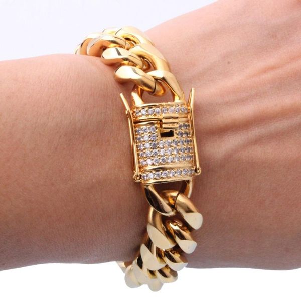 15mm trendy mens unisexs cuban miami bracelet rhinestone clasp lced out gold tone jewelry stainless steel chain wristband 7"-11, Black
15mm trendy mens unisexs cuban miami bracelet rhinestone clasp lced out gold tone jewelry stainless steel chain wristband 7"-11, Black